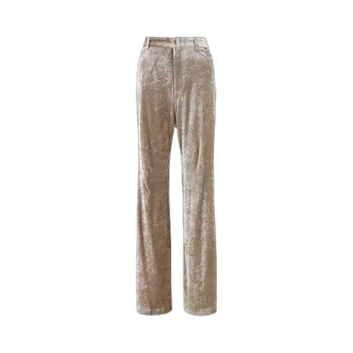 Wide-Leg Chenille Trousers