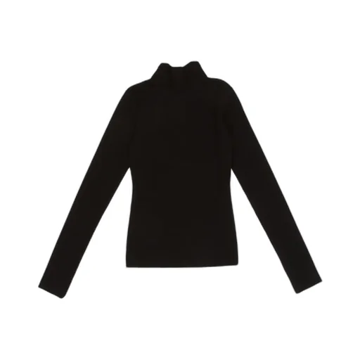 Long-Sleeved Knit Polo Top