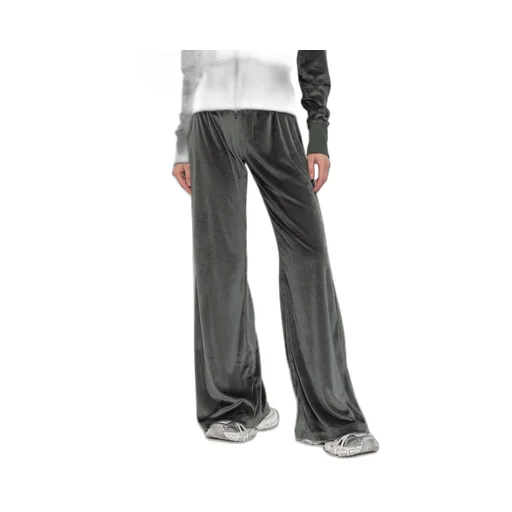 Velvet Flared-Leg Pants