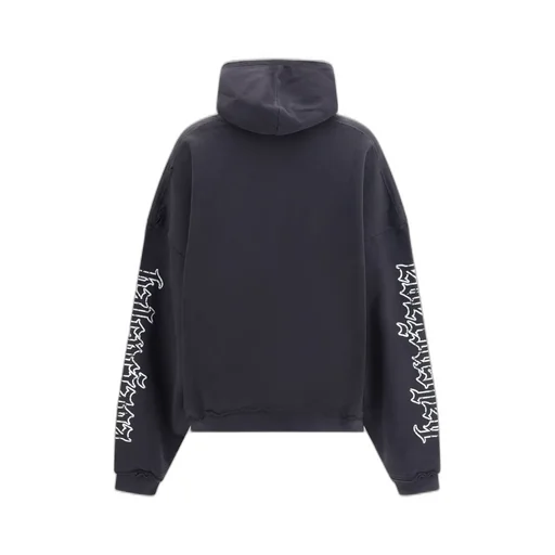 Blackletter Script Pulled Zipped Hoodie