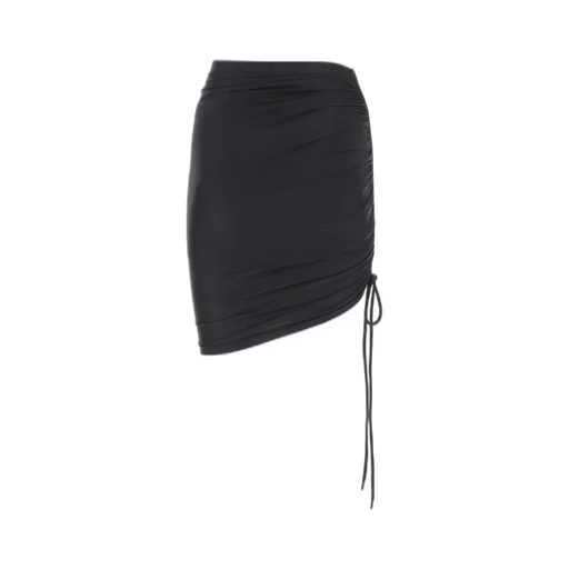 Asymmetric-Hem Mini Skirt