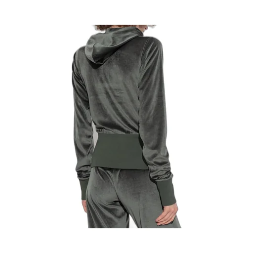 Velvet Zip-Up Hooded Jacket