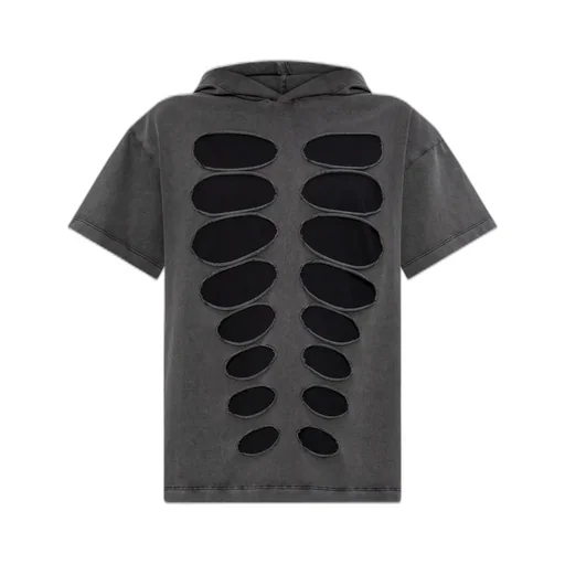 Cut-Out Hooded T-Shirt