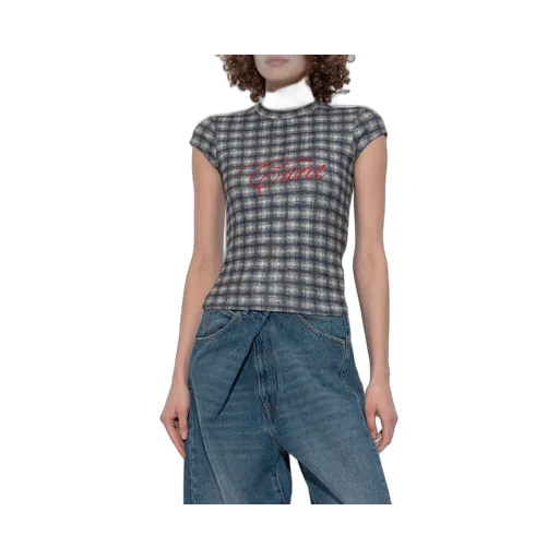 Checkered Inscription T-Shirt