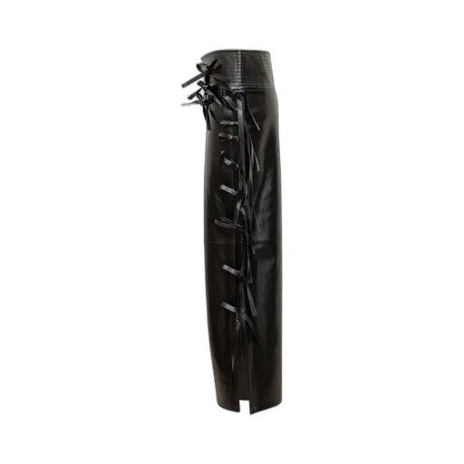 Lace-Up Midi Skirt