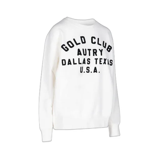 Slogan Flocked Crewneck Sweatshirt