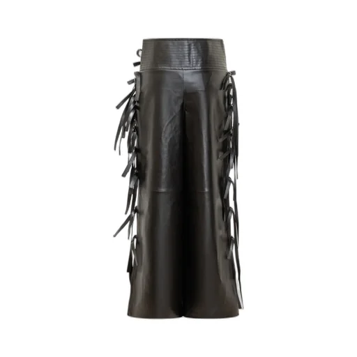 Lace-Up Midi Skirt