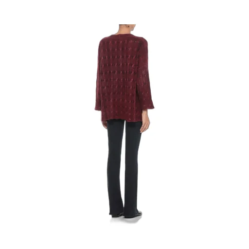 Woven V-Neck Knitwear