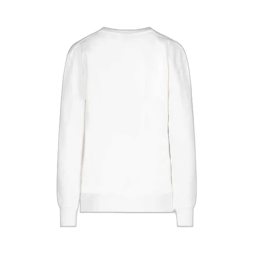 Slogan Flocked Crewneck Sweatshirt