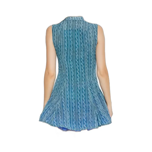 Cable-Knit Sleeveless Dress