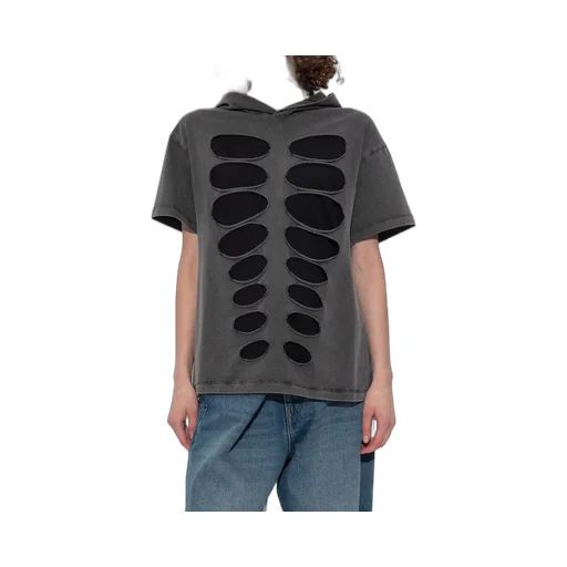 Cut-Out Hooded T-Shirt
