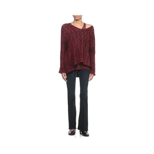 Woven V-Neck Knitwear