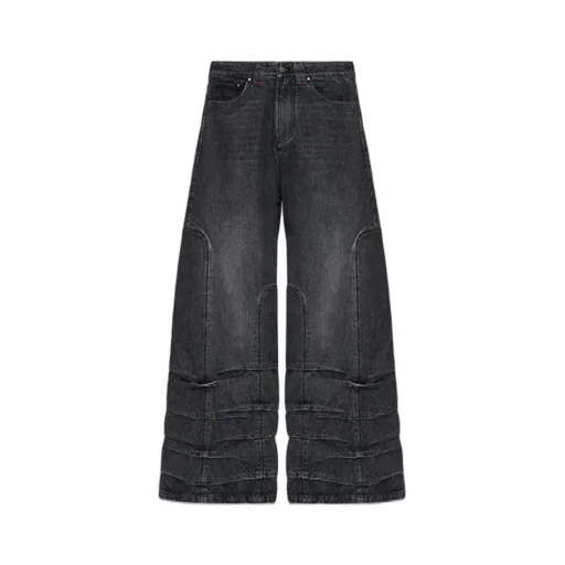 Stitched Wide-Leg Jeans