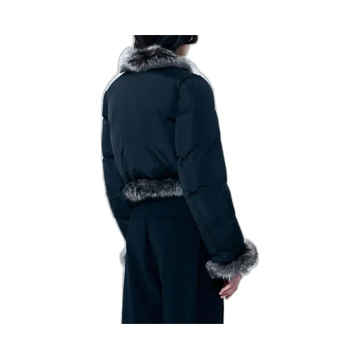 Fur Trim Cardigan Puffer Coat