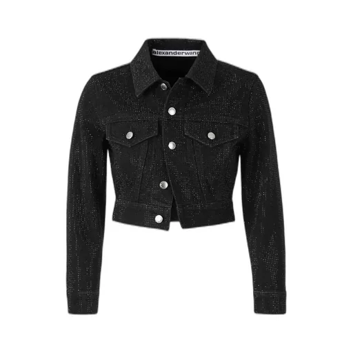 Embellished Collared Denim Jacket