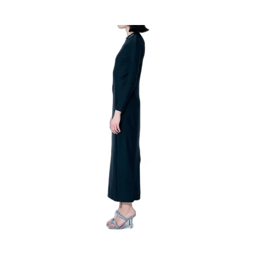 Ruched Wide V-Neck Maxi Dress