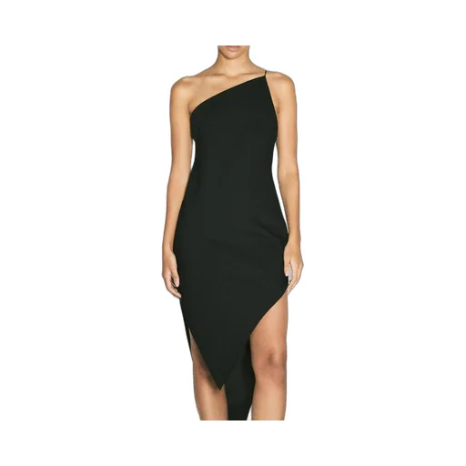 Asymmetric Slit Maxi Dress
