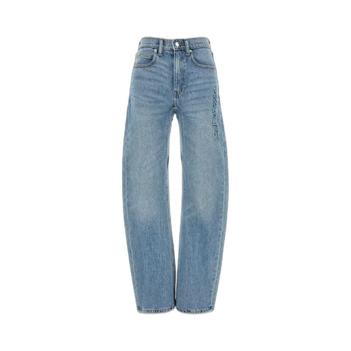 Logo Embossed Mid Rise Jeans