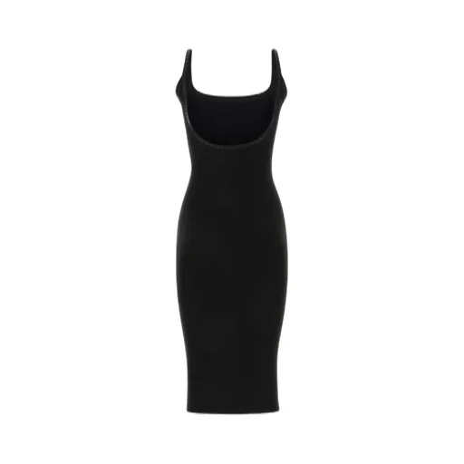 Embellished Scoop Neck Midi Dress