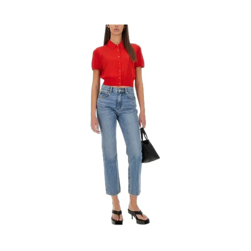 High-Waist Cropped Jeans