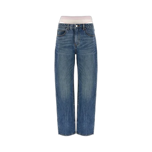 Layered Underwear Straight-Leg Jeans