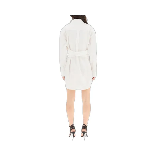 Draped Hourglass Mini Shirt Dress