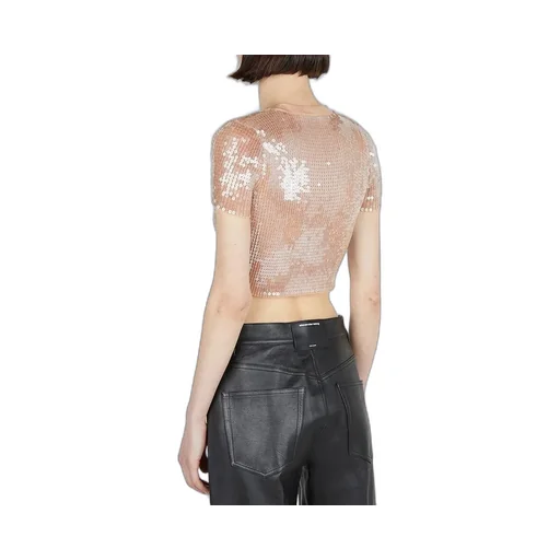 Sequin Embellished Crewneck T-Shirt