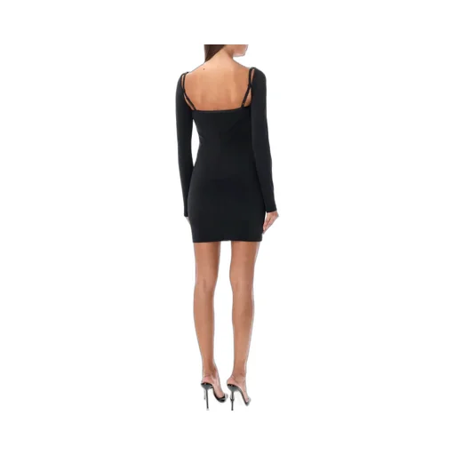Open-Back Long-Sleeved Dress