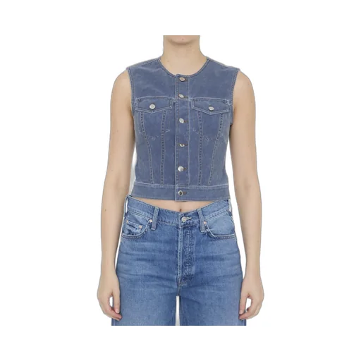 Button-Up Denim Vest