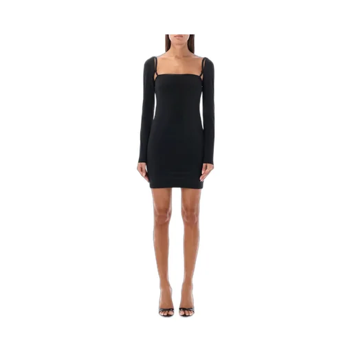 Open-Back Long-Sleeved Dress