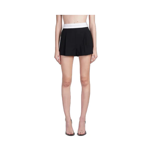 High-Waist Pleated Shorts