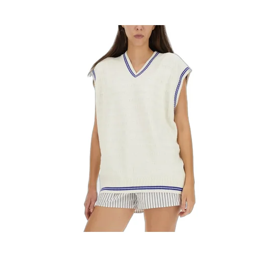 Logo Detailed V-Neck Vest