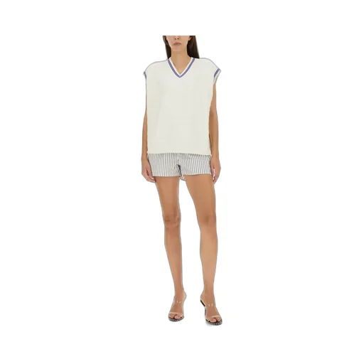Logo Detailed V-Neck Vest