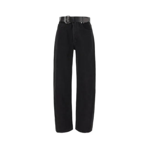 Belted Wide-Leg Jeans