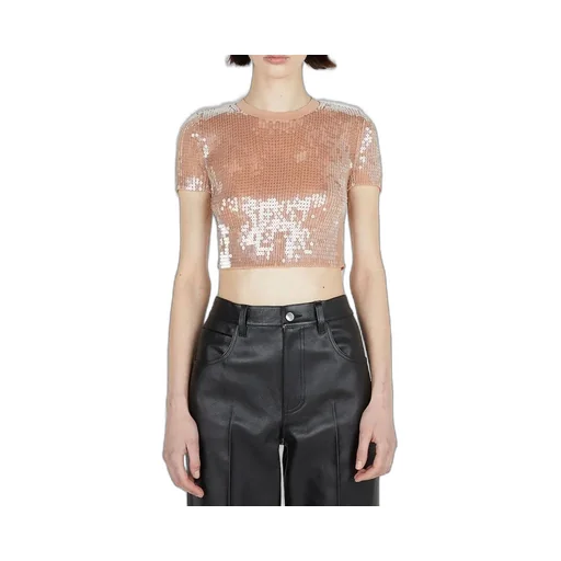 Sequin Embellished Crewneck T-Shirt