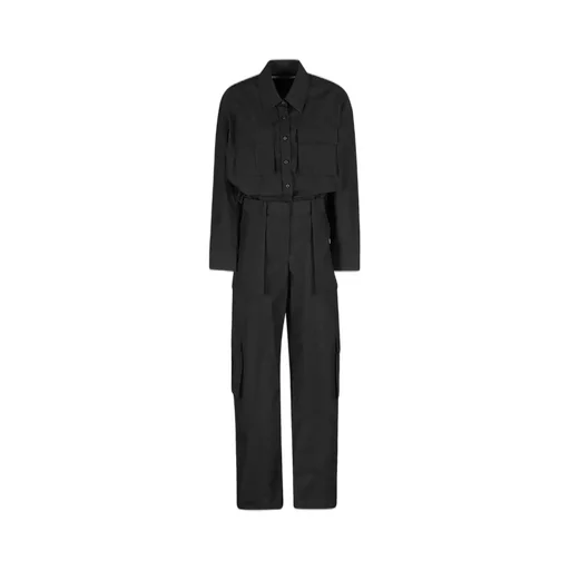 Button Up Cargo Jumpsuit