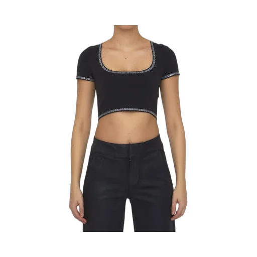 Logo-Detailed Crop Top