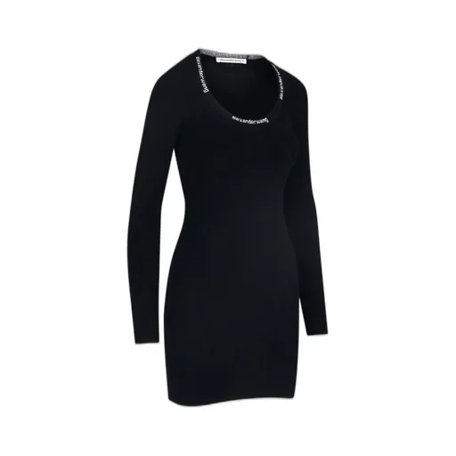 Logo Jacquard Scoop Neck Dress