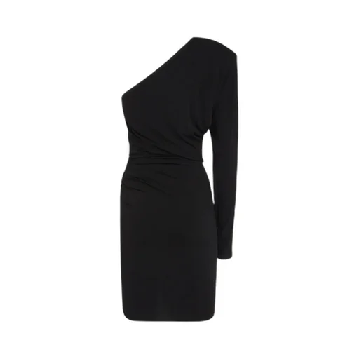 Ruched Detail One Shoulder Mini Dress