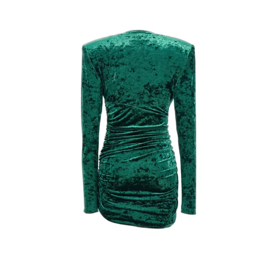 Draped Velvet Dress