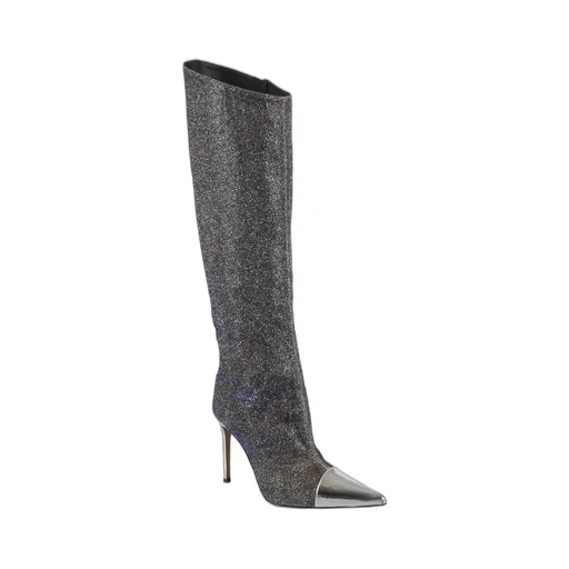 Pointed-Toe High-Knee Boots