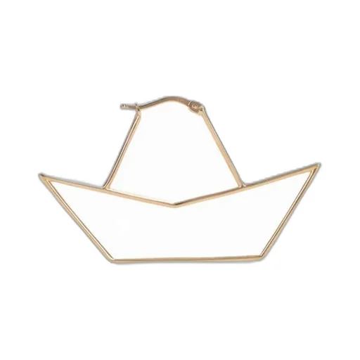Boat Shaped Single Earrings