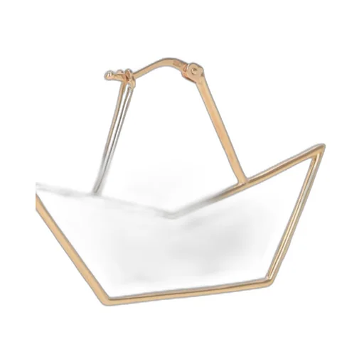 Boat Shaped Single Earrings