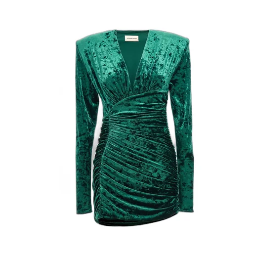Draped Velvet Dress