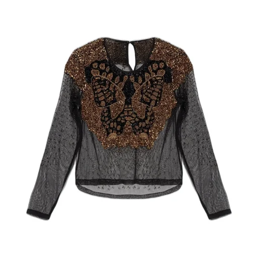 Greta Embellished Sheer Top