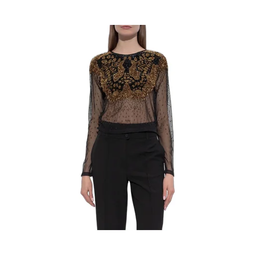 Greta Embellished Sheer Top