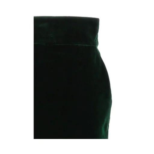 High Waist Velvet Midi Skirt