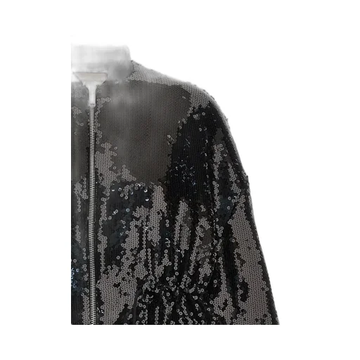 All-Over Sequin Embellished Bomber Jacket