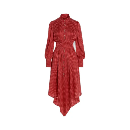 Asymmetric Long-Sleeved Dress