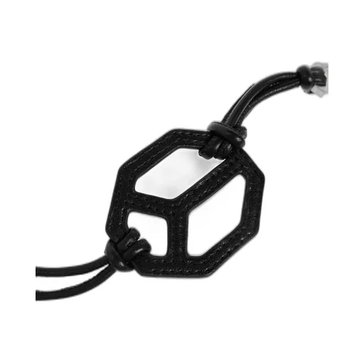 Geometric Leather Keyring